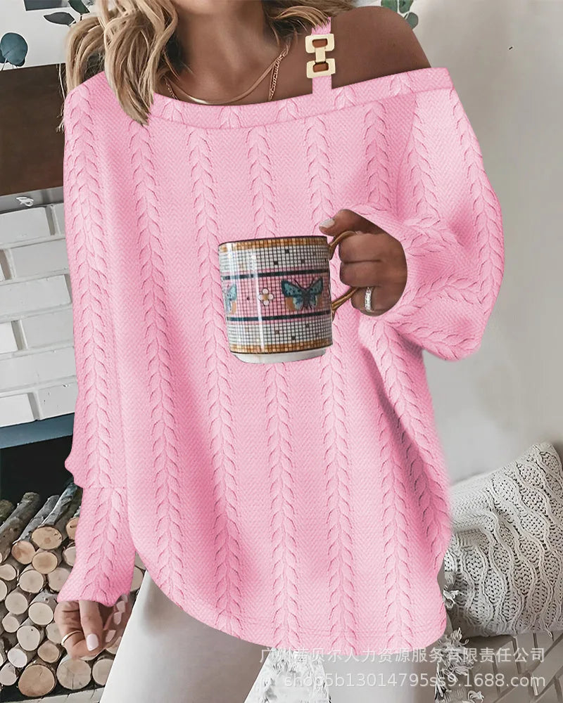 Slim Hollow Round Neck Sweater - 2023 Autumn/Winter Collection