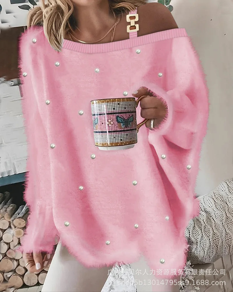 Slim Hollow Round Neck Sweater - 2023 Autumn/Winter Collection