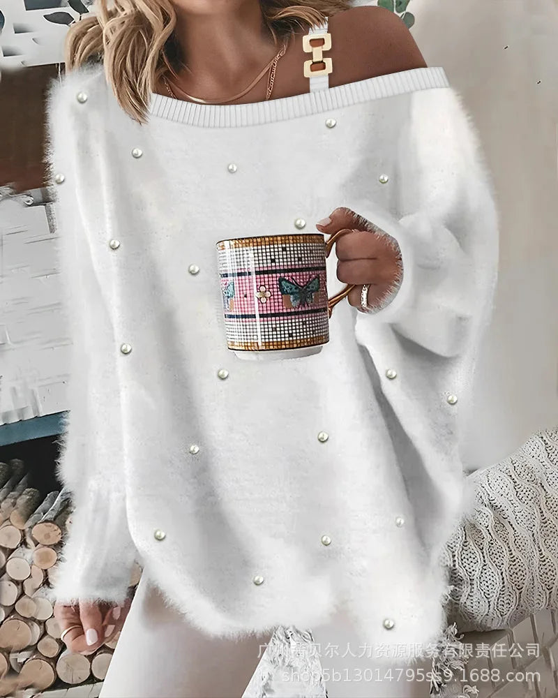 Slim Hollow Round Neck Sweater - 2023 Autumn/Winter Collection