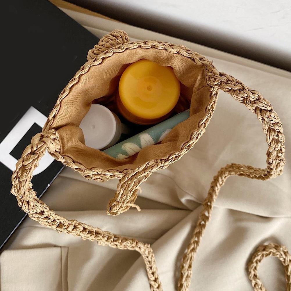 Ladies Vintage Straw Rope Summer Vacation Travel Woven Small Crossbody Bags - Simpleaholic
