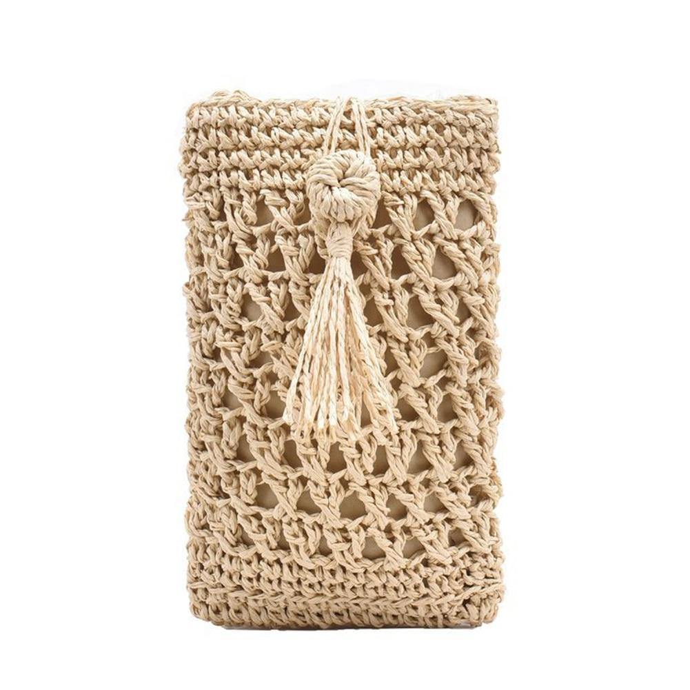 Ladies Vintage Straw Rope Summer Vacation Travel Woven Small Crossbody Bags - Simpleaholic